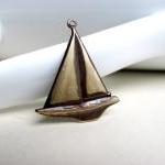Dark Patina Sailboat Penda..