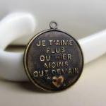 1 Solid Brass French Pendan..
