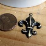 Black Fleur De Lis Charms