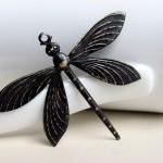Black Patina Dragonfly Pend..