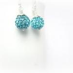Sterling Silver Pave Earrin..